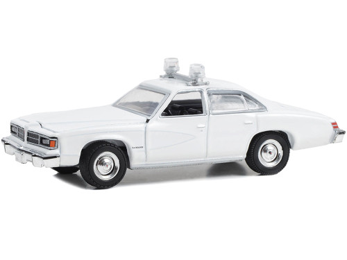 1976 1977 Pontiac LeMans Enforcer White Hot Pursuit Hobby Exclusive Series 1/64 Diecast Model Car Greenlight 43014