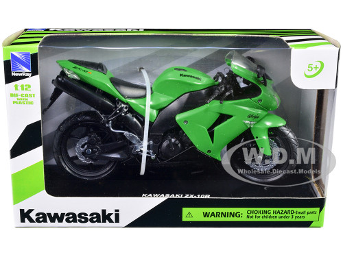 2011 Kawasaki ZX-14 Ninja Green Motorcycle Model 1/12 New Ray 57433B