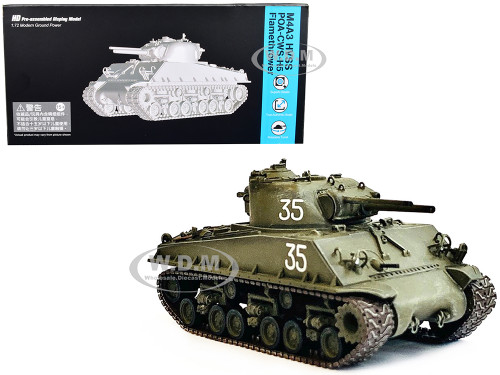 United States M4A3 HVSS POA CWS H5 Flamethrower Tank Olive Drab  35  Hawaii 1951 NEO Dragon Armor Series 1/72 Plastic Model Dragon Models 63148