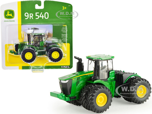 John Deere 9R 540 Tractor Dual Wheels Green 1/64 Diecast Model ERTL TOMY 45764