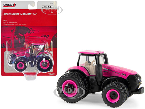 Case IH AFS Connect Magnum 340 Tractor Magenta Dual Wheels Case IH Agriculture 1/64 Diecast Model ERTL TOMY 44335