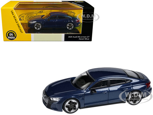 Audi E tron GT RS Ascari Blue Metallic 1/64 Diecast Model Car Paragon Models PA-55335