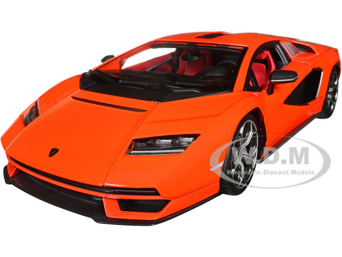Lamborghini Countach LPI 800 4 Orange with Red Interior Special Edition 1/18 Diecast Model Car Maisto 31459OR