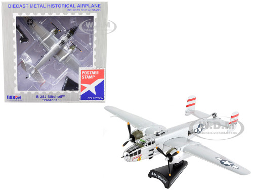 North American B 25J Mitchell Bomber Aircraft Panchito United States Air Force 1/100 Diecast Model Airplane Postage Stamp PS5403-4