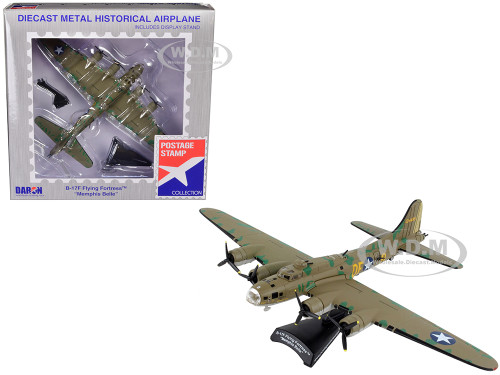 Boeing B 17F Flying Fortress Bomber Aircraft Memphis Belle United States Army Air Corps 1/155 Diecast Model Airplane Postage Stamp PS5413