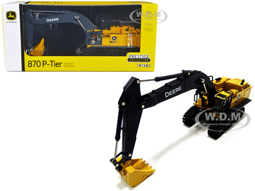 John Deere 870 P-Tier Excavator Yellow Gray Prestige Collection 1/50 Diecast Model ERTL TOMY 45757
