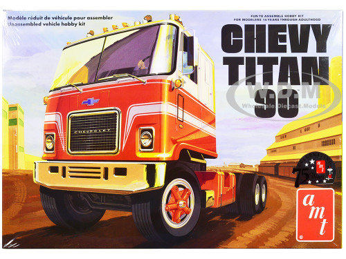 Skill 3 Model Kit Chevrolet Titan 90 Tractor Truck 1/25 Scale Model AMT AMT1417