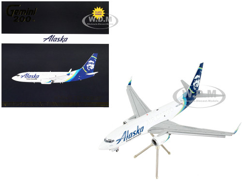 Boeing 737 700BDSF Commercial Aircraft with Flaps Down Alaska Air Cargo White with Blue Tail Gemini 200 Series 1/200 Diecast Model Airplane GeminiJets G2ASA1019F