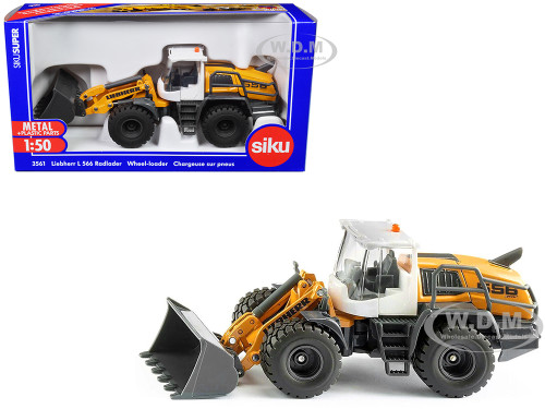 Liebherr L556 Wheel Loader Yellow with White Cabin 1/50 Diecast Model Siku 3561