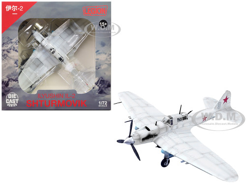 Ilyushin IL 2 Shturmovik Aircraft White 3rd Squadron 505th Air Assault Regiment 226th Air Assault Division Battle of Stalingrad 1942 Soviet Air Force 1/72 Diecast Model Airplane Legion LEG-14629LE