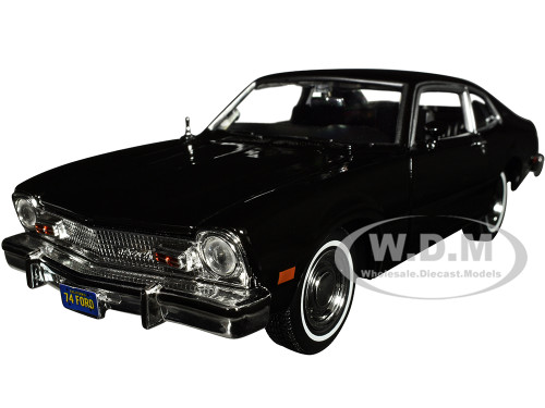 1974 Ford Maverick Black Forgotten Classics Series 1/24 Diecast Model Car Motormax 79042BK