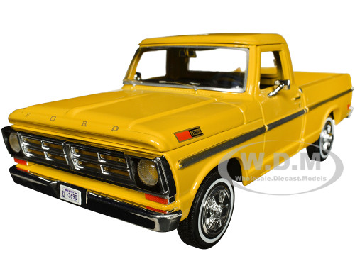 1972 Ford F 100 Pickup Truck Yellow Timeless Legends Series 1/24 Diecast Model Car Motormax 79384Y