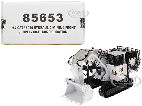 CAT Caterpillar 6060 Hydraulic Mining Front Shovel Coal Configuration White High Line Series 1/87 HO Diecast Model Diecast Masters 85653