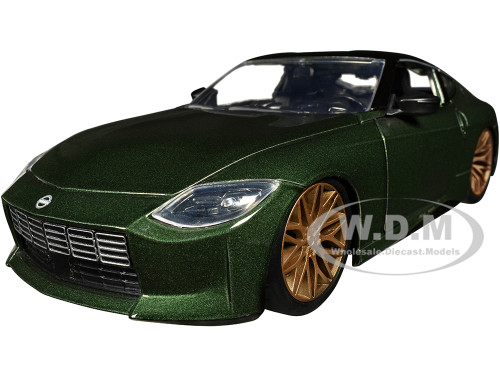 2023 Nissan Z Dark Green Metallic with Black Top Fast X 2023 Movie Fast & Furious Series 1/24 Diecast Model Car Jada 34791