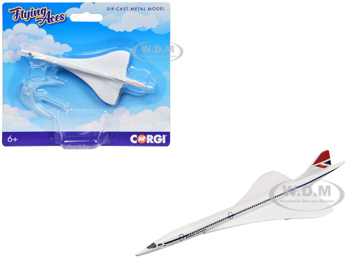 BAe Aerospatiale Concorde Commercial Aircraft British Airways White Flyin Aces Series Diecast Model Corgi CS90636