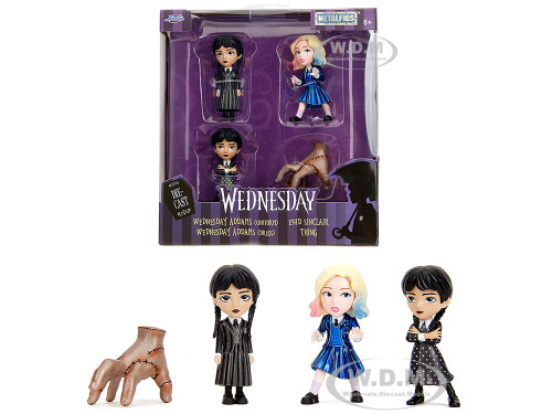 Set of 4 Diecast Figures Wednesday 2022 Current TV Series Metalfigs Series Diecast Models Jada 35325