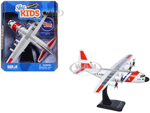 Lockheed C 130 Hercules Transport Aircraft United States Coast Guard Sky Kids Series 1/130 Plastic Model Airplane Daron NR20613