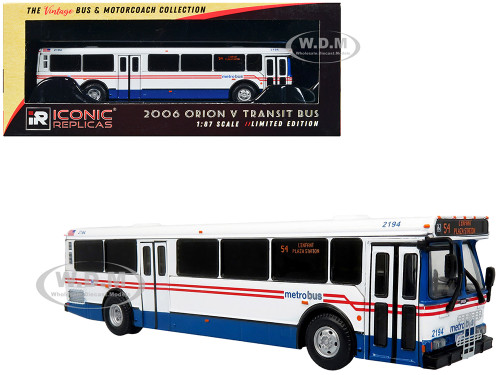 2006 Orion V Transit Bus WMATA Washington 54 L Enfant Plaza Station Limited Edition The Vintage Bus and Motorcoach Collection 1/87 (HO) Diecast Model Iconic Replicas 87-0516