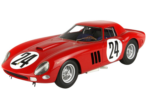 Ferrari 250 GTO #24 Lucien Bianchi Beurlys Jean Blaton 24 Hours of Le Mans 1964 with DISPLAY CASE Limited Edition to 250 pieces Worldwide 1/18 Model Car BBR BBR1846A