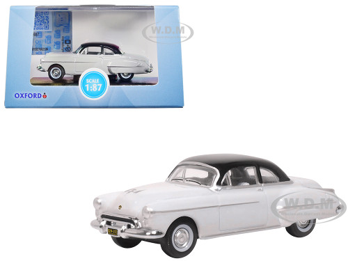 1950 Oldsmobile Rocket 88 Coupe Marol Gray with Black Top 1/87 (HO) Scale Diecast Model Car Oxford Diecast 87OR50005
