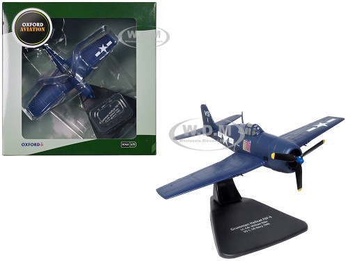Grumman Hellcat F6F 5 Fighter Aircraft Lt Cdr Willard E Eder VS 1 1945 United States Navy Oxford Aviation Series 1/72 Diecast Model Airplane Oxford Diecast AC119