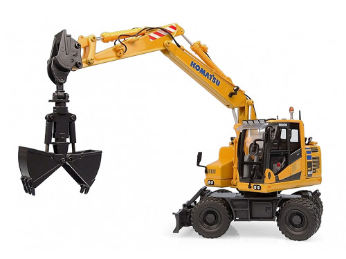 Komatsu WB97S-8 Backhoe Loader Yellow 1/50 Diecast Model Universal