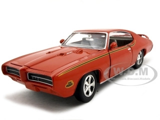 1969 Pontiac GTO Judge Orange 1/24 Diecast Model Car Motormax 73242