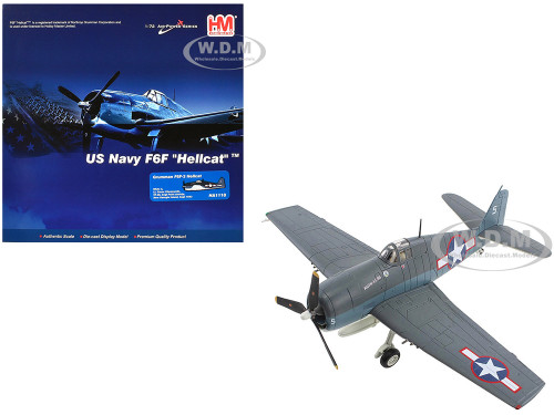 Grumman F6F 3 Hellcat Fighter Aircraft Ruth Less Lt Oscar Chenoweth VF 38 Segi Point Airstrip New Georgia Island 1943 United States Navy Air Power Series 1/72 Diecast Model Hobby Master HA1118