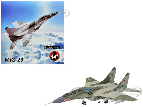 Mikoyan Gurevich MiG 29 Fighter Aircraft 120th GvIAP Domna Airfield 2001 Russian Air Force 1/100 Diecast Model Airplane FS011A