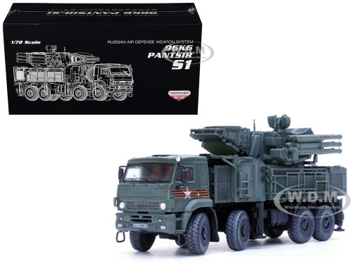Pantsir S1 96K6 Self Propelled Air Defense Weapon System Victory Day Parade Russian Army Armor Premium Series 1/72 Diecast Model Panzerkampf 12214PB