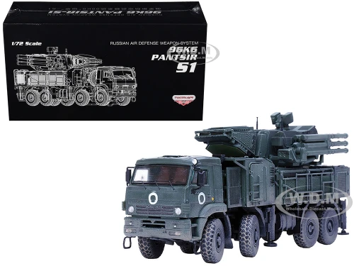 Pantsir S1 96K6 Self Propelled Air Defense Weapon System Ukraine War Russian Army Armor Premium Series 1/72 Diecast Model Panzerkampf 12214PC