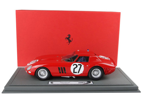 Ferrari 250 GTO #27 Fernand Tavano Bob Grossman 24 Hours of Le Mans 1964 with DISPLAY CASE Limited Edition to 200 pieces Worldwide 1/18 Model Car BBR BBR1846B