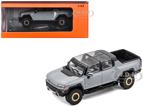 2022 GMC Hummer EV Pickup Truck Gray 1/64 Diecast Model Car GCD KS-038-218