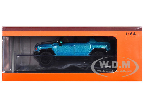 2023 GMC Hummer EV SUV Blue Metallic with Black Top 1/64 Diecast Model Car GCD KS-049-361