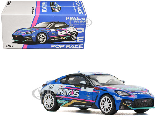 Toyota GR86 Wako s Blue with Graphics 1/64 Diecast Model Car Pop Race PR640079