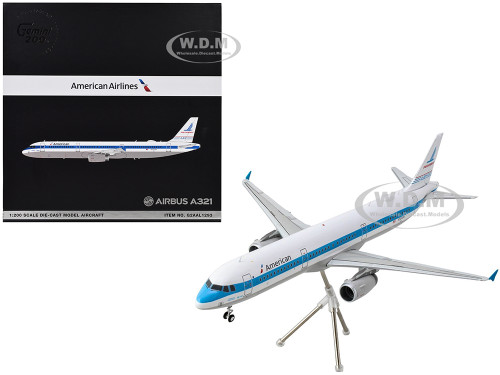 Airbus A321 Commercial Aircraft American Airlines Piedmont N581UW White with Blue Stripes Gemini 200 Series 1/200 Diecast Model Airplane GeminiJets G2AAL1293