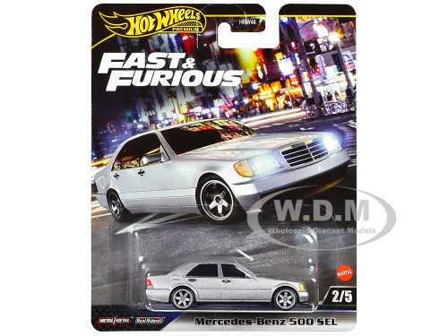 Mercedes Benz 500 SEL Silver Metallic The Fast and the Furious Tokyo Drift 2006 Movie Fast & Furious Series Diecast Model Car Hot Wheels HRT94