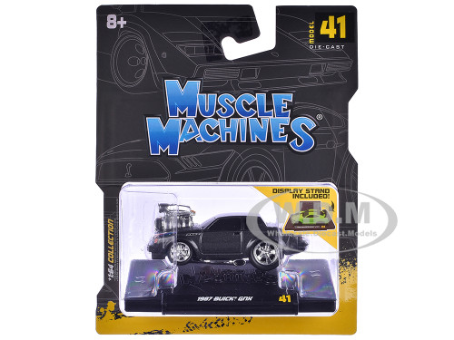1987 Buick GNX Black Metallic 1/64 Diecast Model Car Muscle Machines 15581BK
