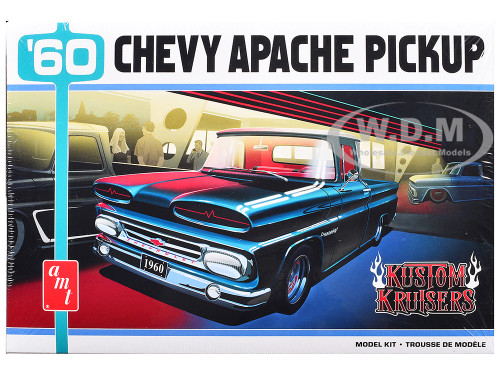 Skill 2 Model Kit 1960 Chevrolet Apache Pickup Truck Kustom Kruisers 1/25 Scale Model AMT AMT1444M