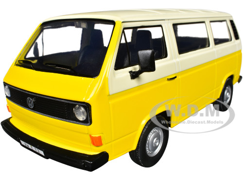 Volkswagen Type 2 T3 Van Yellow and Beige Timeless Legends Series 1/24 Diecast Model Car Motormax 79376Y