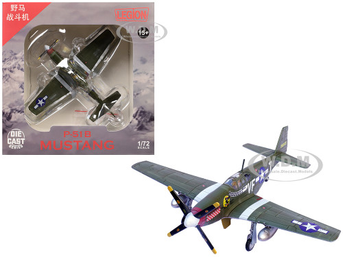 North American P 51B Mustang Aircraft Shangri La 336th Fighter Squadron 4th Fighter Group 1944 United States Army Air Forces 1/72 Diecast Model Airplane Legion LEG-14606LA