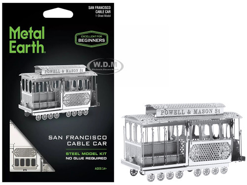 Model Kit San Francisco Cable Car Powel & Mason St Easy Difficulty Steel Model Metal Earth MMS002
