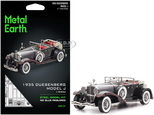 Model Kit 1935 Duesenberg Model J Black Moderate Difficulty Steel Model Metal Earth MMS200