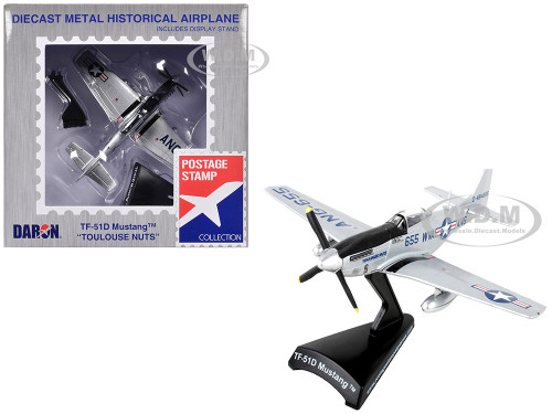 North American TF 51D Mustang Fighter Aircraft #655 Toulouse Nuts West Virginia Air National Guard United States  Air Force 1/100 Diecast Model Airplane Postage Stamp PS5342-9