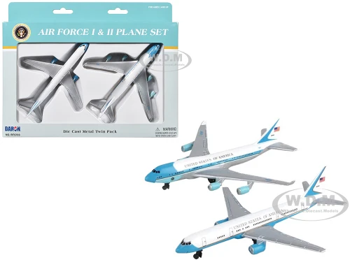 Air Force One and Air Force Two Set of 2 Planes Diecast Model Airplanes Daron RT5733