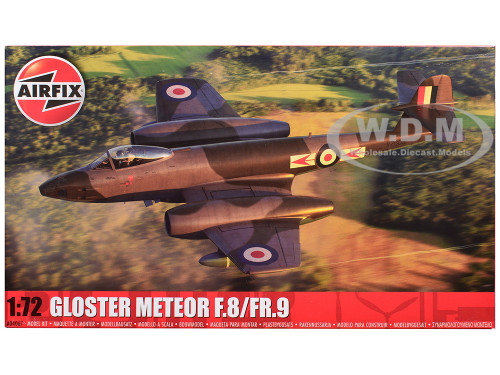 Level 2 Model Kit Gloster Meteor F 8 FR 9 Fighter Aircraft with 2 Scheme Options 1/72 Plastic Model Kit Airfix A04067