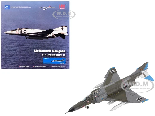 McDonnell Douglas F 4F Phantom II Fighter Bomber Aircraft Jagdgeschwader 74 JG 74 Molders 1982 German Luftwaffe Air Power Series 1/72 Diecast Model Hobby Master HA19097