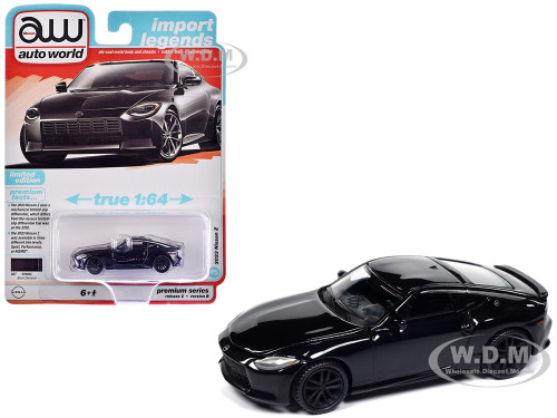 2023 Nissan Z Black Diamond Import Legends Series 1/64 Diecast Model Car Auto World 64442-AWSP168B