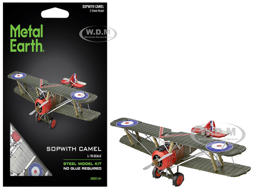 Model Kit Sopwith Camel Aircraft World War I British Royal Flying Corps Moderate Difficulty Steel Model Metal Earth ME1023