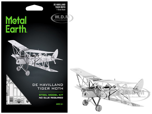 Model Kit De Havilland Tiger Moth Trainer Aircraft Moderate Difficulty Steel Model Metal Earth MMS066